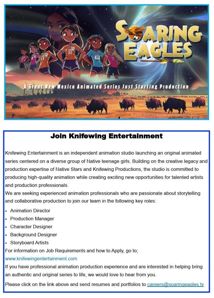 Knifewing Entertainment hiring flyer