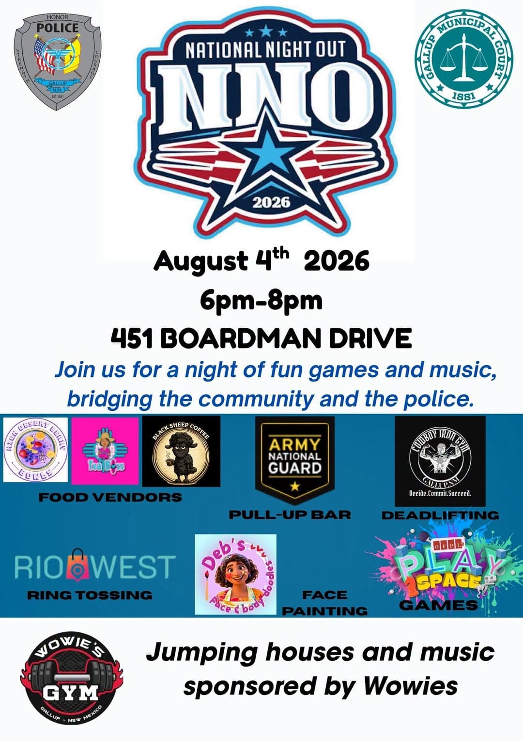 National Night Out, Aug. 4