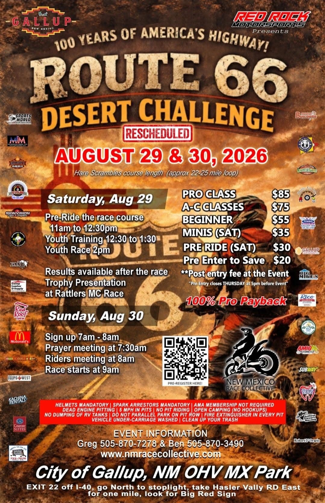 Route 66 Desert Challenge flyer